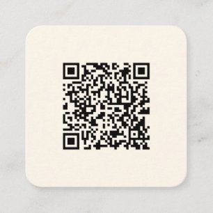 Carte De Visite Carré Créer instantanément un code QR   Modifiable blanc