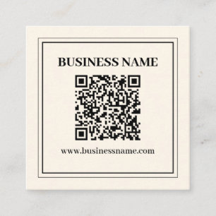 Carte De Visite Carré Créer instantanément un code QR numérisable pour l