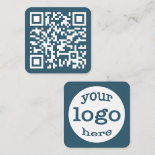 Carte De Visite Carré Créer un code QR personnalisé Logo de l'entreprise
