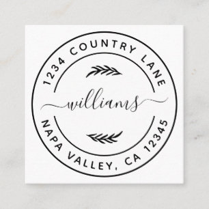 Carte De Visite Carré Créez vos propres Feuilles botaniques  