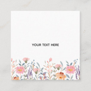 Carte De Visite Carré Créez Votre Propre Floral