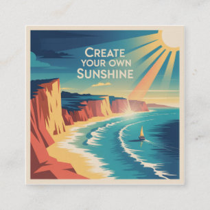 Carte De Visite Carré Créez Votre Propre Soleil
