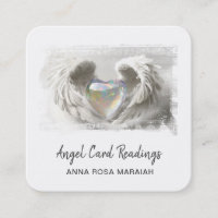 *~* Cristal Opal Coeur QR Ange ailes AP78 Argent