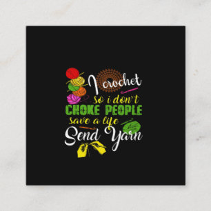 Carte De Visite Carré Crochet Lover  I Love Crochet