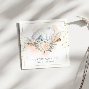 Carte De Visite Carré Cuisines sur mesure boulangerie Chef Casquette Out