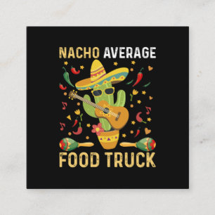 Carte De Visite Carré Cuisinier de Cinco De Mayo Nacho Camion de Nourrit