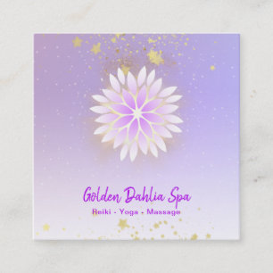 Carte De Visite Carré *~* Dahlia Mandala Pastel Lavender Pink AP2