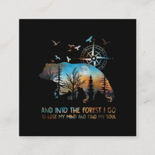 Carte De Visite Carré Dans La Forêt, J'Ai Perdu L'Esprit