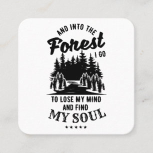 Carte De Visite Carré Dans la forêt je vais
