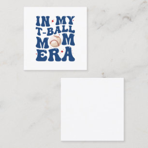Carte De Visite Carré Dans mon T-Ball Maman Era Tee-Ball Maman Fête des 