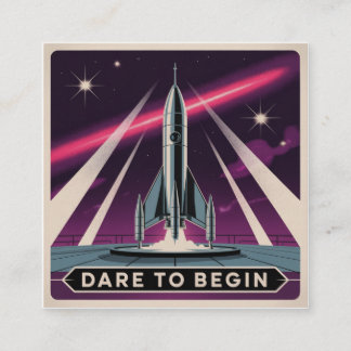 Carte De Visite Carré Dare To Begin