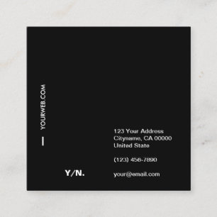 Carte de visite carré de Black&White de