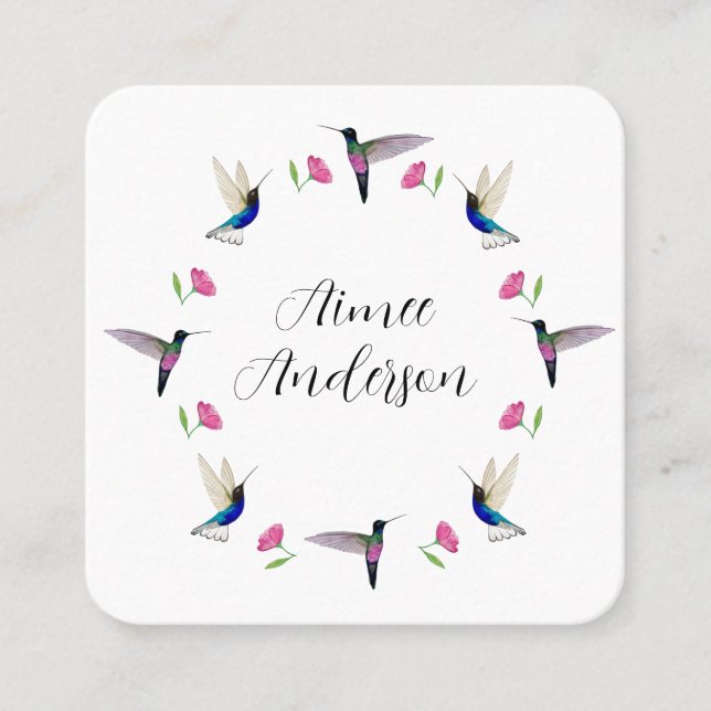 Carte de visite Carré de colibris (Devant)