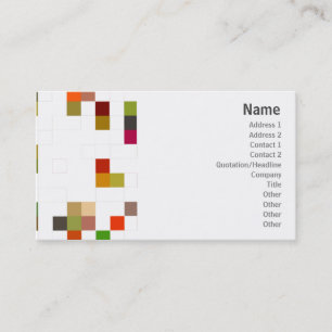 Carte De Visite Carré de couleur - affaires
