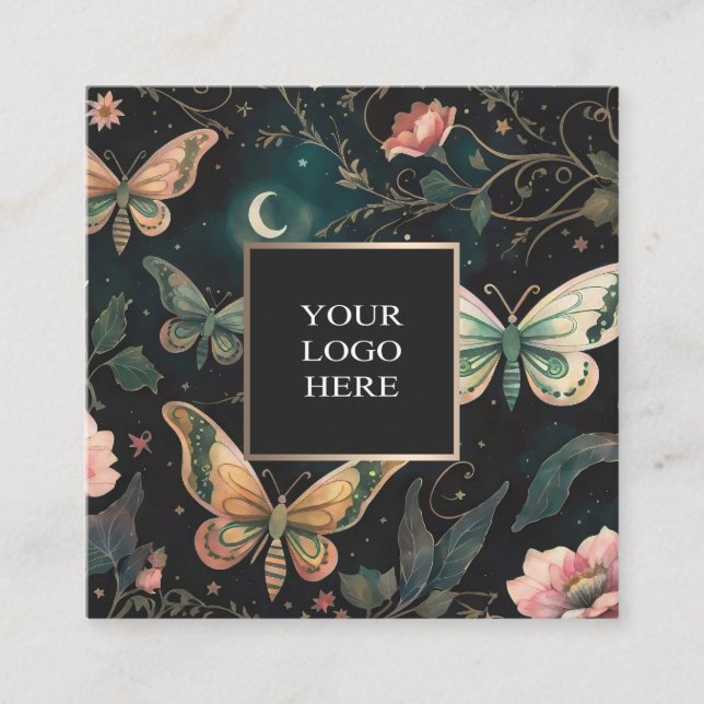 Carte de visite Carré de jardin magique de minuit (Devant)