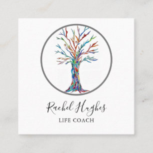 Carte de visite Carré de l'entraîneur de vie d'arb