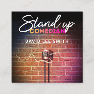 Carte De Visite Carré Debout comédien