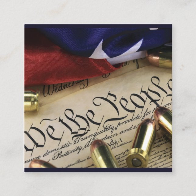 Carte De Visite Carré Déclaration d'indépendance (Devant)