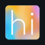 Carte De Visite Carré Décor moderne minimaliste "hi" coloré ombre<br><div class="desc">Design moderne minimaliste "hi" coloré ombre dégradé parfait pour montrer votre entreprise bleu</div>