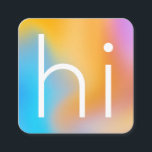 Carte De Visite Carré Décor moderne minimaliste "hi" coloré ombre<br><div class="desc">Design moderne minimaliste "hi" coloré ombre dégradé parfait pour montrer votre entreprise bleu</div>