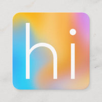 Décor moderne minimaliste "hi" coloré ombre