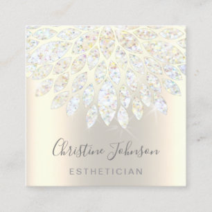 Carte De Visite Carré décoration de bijou en faux parties scintillant da