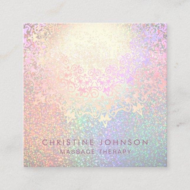 Carte De Visite Carré décoration de massage (Devant)