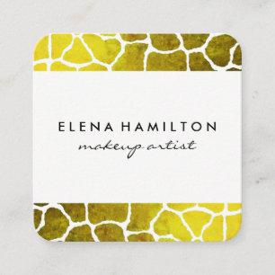 Carte De Visite Carré Découpe Motif chic