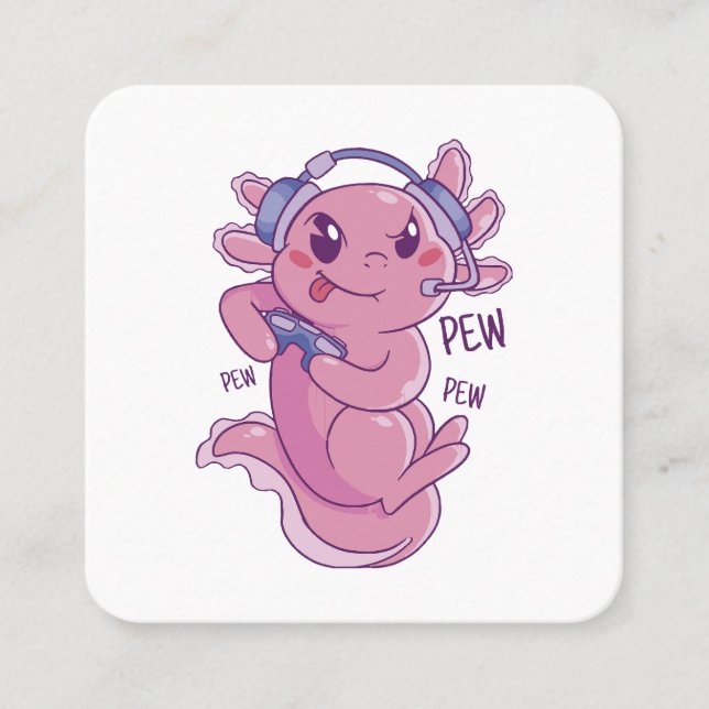 Carte De Visite Carré Défi de jeu Axolotl Blast (Devant)