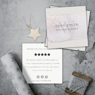 Carte De Visite Carré Demande Abstraite d'examen du monogramme de la bro