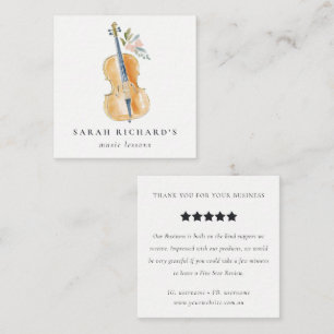 Carte De Visite Carré Demande d'avis de professeur de musique musicien à