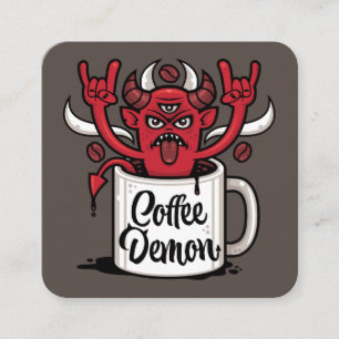 Carte De Visite Carré Démon du Café