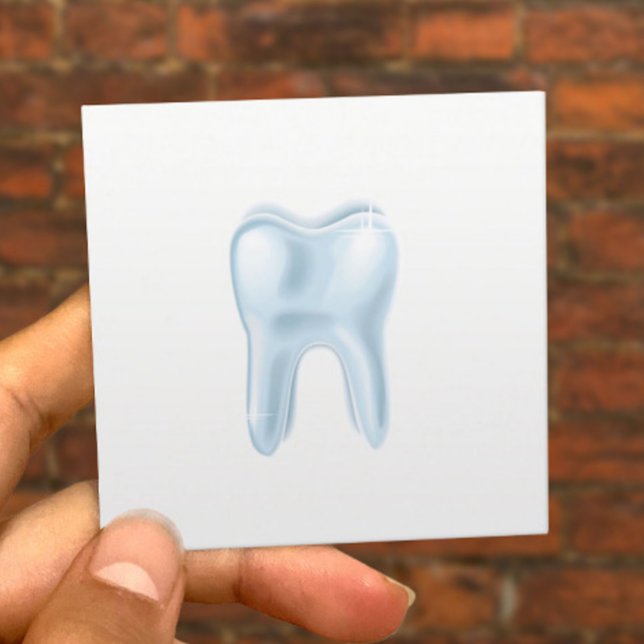 Carte De Visite Carré Dental 3D Dentiste minimaliste (Créateur téléchargé)