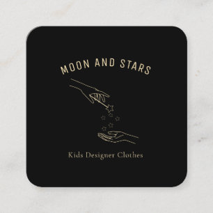 Carte De Visite Carré Des modernes, des mains avec des baguettes magique