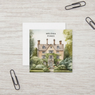 Carte De Visite Carré Design immobilier peintre - paysagistes, agents im