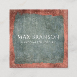 Carte De Visite Carré Design minimaliste moderne de bijoux en cuivre ver