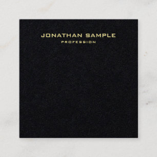 Carte De Visite Carré Design minimaliste moderne Gold Name Moderne Simpl