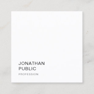 Carte De Visite Carré Design minimaliste moderne Modèle tendance Élég