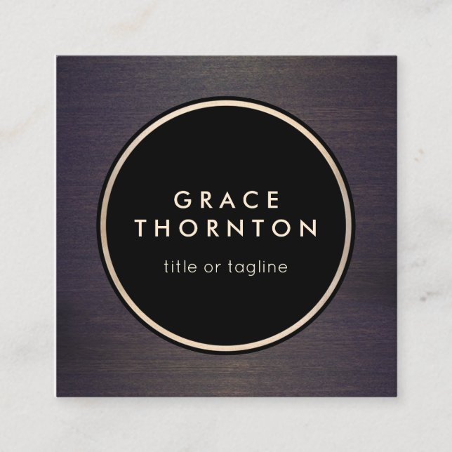 Carte De Visite Carré Design moderne Design professionnel en bois (Devant)