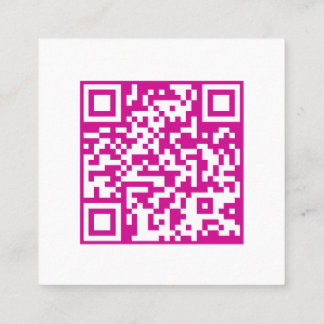 Carte De Visite Carré Dessin de Grand Danois et code QR