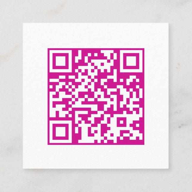 Carte De Visite Carré Dessin de Grand Danois et code QR (Dos)