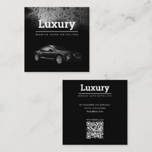 Carte De Visite Carré Détail automatique Nettoyage de voiture Réparation