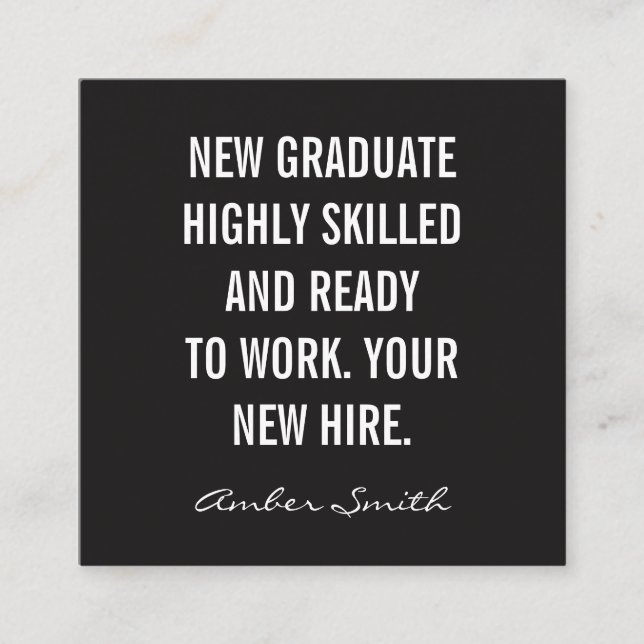 Carte De Visite Carré Devis en gras (Devant)