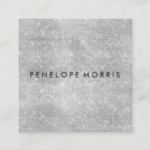 Carte De Visite Carré Diamond Sparkle Parties scintillant Beauté Stylist