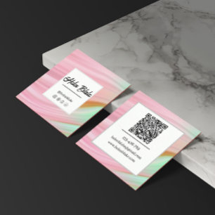 Carte De Visite Carré Digital Marketing Expert QR Code Carré tendance