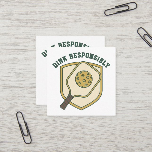 Carte De Visite Carré  Dink de manière responsable (Devant/Arrière en situation)