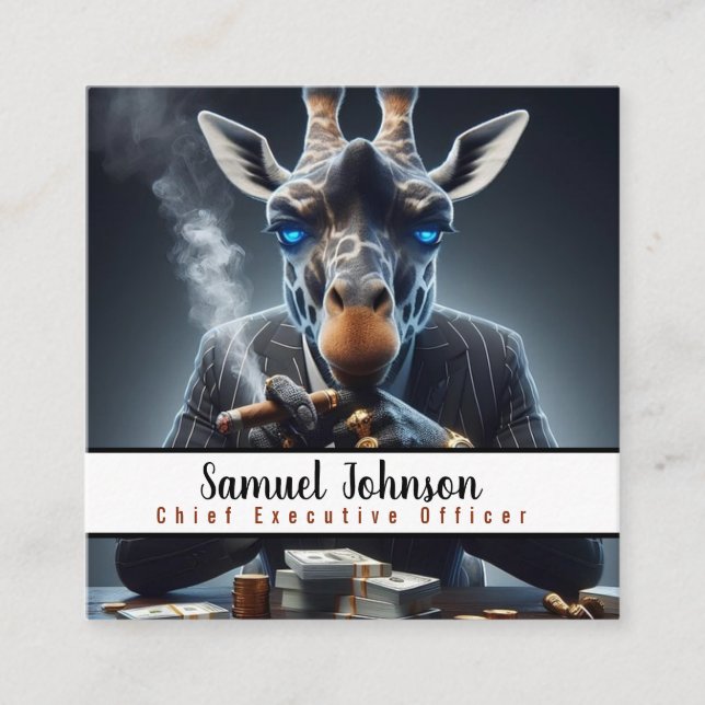 Carte De Visite Carré Directeur Général Drôle (Devant)