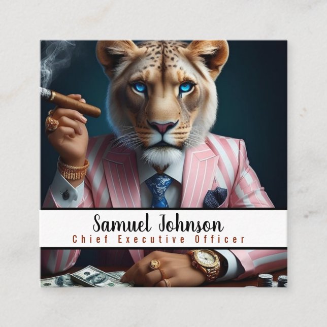 Carte De Visite Carré Directeur Général Drôle (Devant)