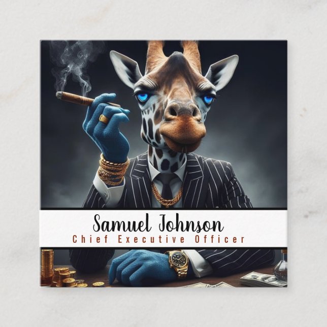 Carte De Visite Carré Directeur Général Drôle (Devant)