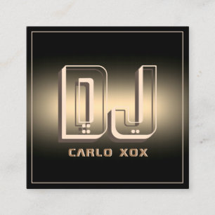 Carte De Visite Carré DJ Carré Business Car moderne futuriste abstrait